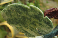 Polished Aventurine Hanging Bunch of Grapes with Green Fuchsite Leaves - sold per item - From Zimbabwe - Toprock Gemstones and Minerals