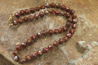 Polished Rainbow Jasper Faceted Bead Necklace - Sold Per Item - From Madagascar - Toprock Gemstones and Minerals