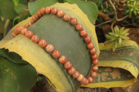 Polished Banded Red Jasper Ball Shaped Bead Necklace - Sold Per Item - From Namibia - Toprock Gemstones and Minerals