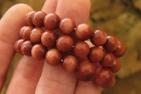 Polished Copper Sunstone Clip On Bracelet - sold per Item - From China - Toprock Gemstones and Minerals