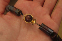 Polished Banded Tiger Iron Jasper Cylinder Shaped Bead Necklace  - Sold Per Item - From Australia - Toprock Gemstones and Minerals