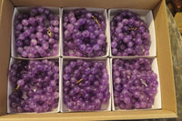 Polished Gemmy Amethyst Ball Shaped Beaded Necklace - Sold per Item- From Zambia - Toprock Gemstones and Minerals