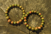 Polished Unakite Clip On Beaded Bracelet - Sold Per Item - From South Africa - Toprock Gemstones and Minerals