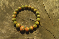 Polished Unakite Clip On Beaded Bracelet - Sold Per Item - From South Africa - Toprock Gemstones and Minerals