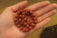 Polished Copper Sunstone Ball Shaped Beaded Necklace  - sold per Item - From India - Toprock Gemstones and Minerals