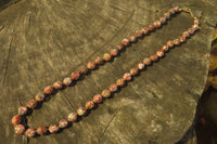 Polished Snakeskin Rhyolite Jasper Faceted Bead Necklace - Sold per Item - From Australia - Toprock Gemstones and Minerals
