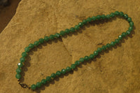 Polished Emerald Aventurine Faceted Bead Necklace - Sold Per Item - From Zimbabwe - Toprock Gemstones and Minerals