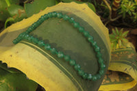 Polished Emerald Aventurine Faceted Bead Necklace - Sold Per Item - From Zimbabwe - Toprock Gemstones and Minerals