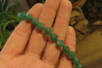 Polished Emerald Aventurine Faceted Bead Necklace - Sold Per Item - From Zimbabwe - Toprock Gemstones and Minerals