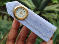Polished Blue Lace Agate Clock Towers - sold per item - From Namibia - Toprock Gemstones and Minerals