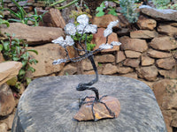 Hand Made Clear Quartz Copper Wire Wrap Tree On Cobbed Nguni Jasper x 1 From South Africa - Toprock Gemstones and Minerals