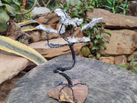 Hand Made Clear Quartz Copper Wire Wrap Tree On Cobbed Nguni Jasper x 1 From South Africa - Toprock Gemstones and Minerals