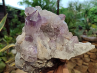 Natural Jacaranda Amethyst Quartz Clusters x 2 from Mumbwa, Zambia - Toprock Gemstones and Minerals