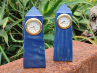 Polished Blue Quartz Obelisk Clock Towers - sold per item - From China - Toprock Gemstones and Minerals