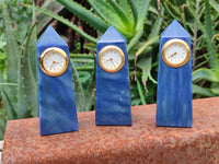 Polished Blue Quartz Obelisk Clock Towers - sold per item - From China - Toprock Gemstones and Minerals