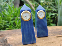 Polished Blue Quartz Obelisk Clock Towers - sold per item - From China - Toprock Gemstones and Minerals