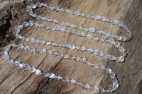 Polished Clear Quartz Rock Crystal Tumble Chip Bead Necklace - Sold Per Item - From Madagascar - Toprock Gemstones and Minerals