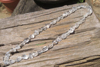 Polished Clear Quartz Rock Crystal Tumble Chip Bead Necklace - Sold Per Item - From Madagascar - Toprock Gemstones and Minerals