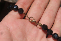 Polished Black Agate Faceted Beaded Necklace - Sold Per Item - From Brazil - Toprock Gemstones and Minerals