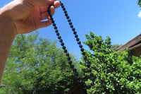 Polished Black Agate Faceted Beaded Necklace - Sold Per Item - From Brazil - Toprock Gemstones and Minerals