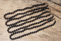 Polished Black Agate Faceted Beaded Necklace - Sold Per Item - From Brazil - Toprock Gemstones and Minerals