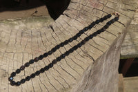 Polished Black Agate Faceted Beaded Necklace - Sold Per Item - From Brazil - Toprock Gemstones and Minerals