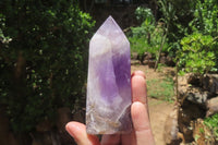 Polished Chevron Amethyst Points x 4 From Madagascar - Toprock Gemstones and Minerals