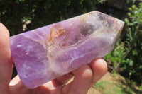 Polished Chevron Amethyst Points x 4 From Madagascar - Toprock Gemstones and Minerals