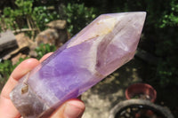 Polished Chevron Amethyst Points x 4 From Madagascar - Toprock Gemstones and Minerals