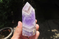 Polished Chevron Amethyst Points x 4 From Madagascar - Toprock Gemstones and Minerals