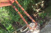 Polished Red Tigers Eye Cylinder Shaped Bead Necklace - Sold Per Item - From South Africa - Toprock Gemstones and Minerals