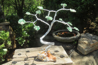Hand Made Aventurine and Zambian Quartz Wire Wrap Gemstone Tree On Crystal Base - Sold Per Item -  From Zambia - Toprock Gemstones and Minerals