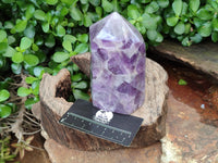 Polished Chevron Amethyst Points x 2 From Madagascar - Toprock Gemstones and Minerals
