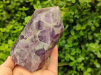 Polished Chevron Amethyst Points x 2 From Madagascar - Toprock Gemstones and Minerals