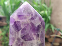 Polished Chevron Amethyst Points x 2 From Madagascar - Toprock Gemstones and Minerals