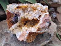 Natural Limonite Quartz Clusters x 2 From Zambia - Toprock Gemstones and Minerals