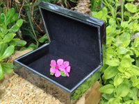 Hand Made Jet Lignite Jewellery Box x 1 From Swaziland - Toprock Gemstones and Minerals