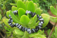 Polished Snowflake Obsidian Tumble Chip  Bead Bracelet - Sold per Item - From Mexico - Toprock Gemstones and Minerals