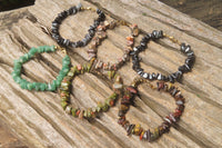 Hand Made Tumble Stone Bracelets x 12 From China - Toprock Gemstones and Minerals