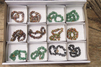 Hand Made Tumble Stone Bracelets x 12 From China - Toprock Gemstones and Minerals