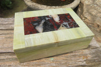 Hand Made Stone Jewellery Box x 1 From South Africa - Toprock Gemstones and Minerals