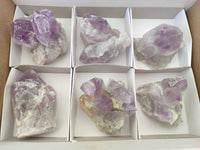 Natural Jacaranda Amethyst Quartz Clusters x 6 from Mumbwa, Zambia - Toprock Gemstones and Minerals