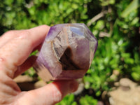 Polished Chevron Amethyst Points x 2 From Madagascar - Toprock Gemstones and Minerals
