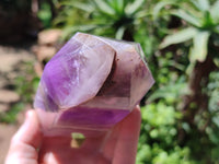 Polished Chevron Amethyst Points x 2 From Madagascar - Toprock Gemstones and Minerals