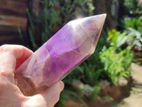 Polished Chevron Amethyst Points x 2 From Madagascar - Toprock Gemstones and Minerals
