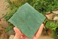 Hand Made Tiger Decoupage on Green Fuchsite Stone Slabs - sold per item - From Zimbabwe - Toprock Gemstones and Minerals