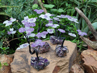 Hand Made Amethyst and Quartz Crystal Tumble Chip Wire Wrap Tree - Sold Per Item - From South Africa - Toprock Gemstones and Minerals