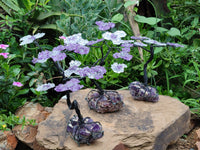 Hand Made Amethyst and Quartz Crystal Tumble Chip Wire Wrap Tree - Sold Per Item - From South Africa - Toprock Gemstones and Minerals