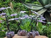Hand Made Amethyst and Quartz Crystal Tumble Chip Wire Wrap Tree - Sold Per Item - From South Africa - Toprock Gemstones and Minerals