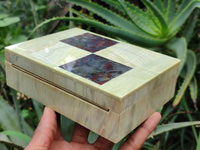 Hand Made Stone Jewellery Box x 1 From South Africa - Toprock Gemstones and Minerals